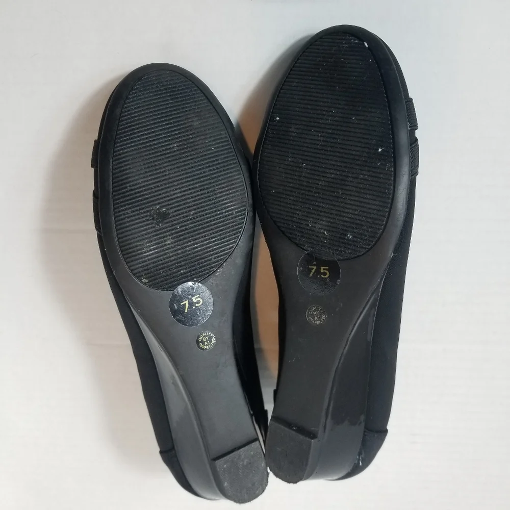 EAST 5TH FLEX FORM BLACK WEDGE DRESS SHOE SIZE 7.5